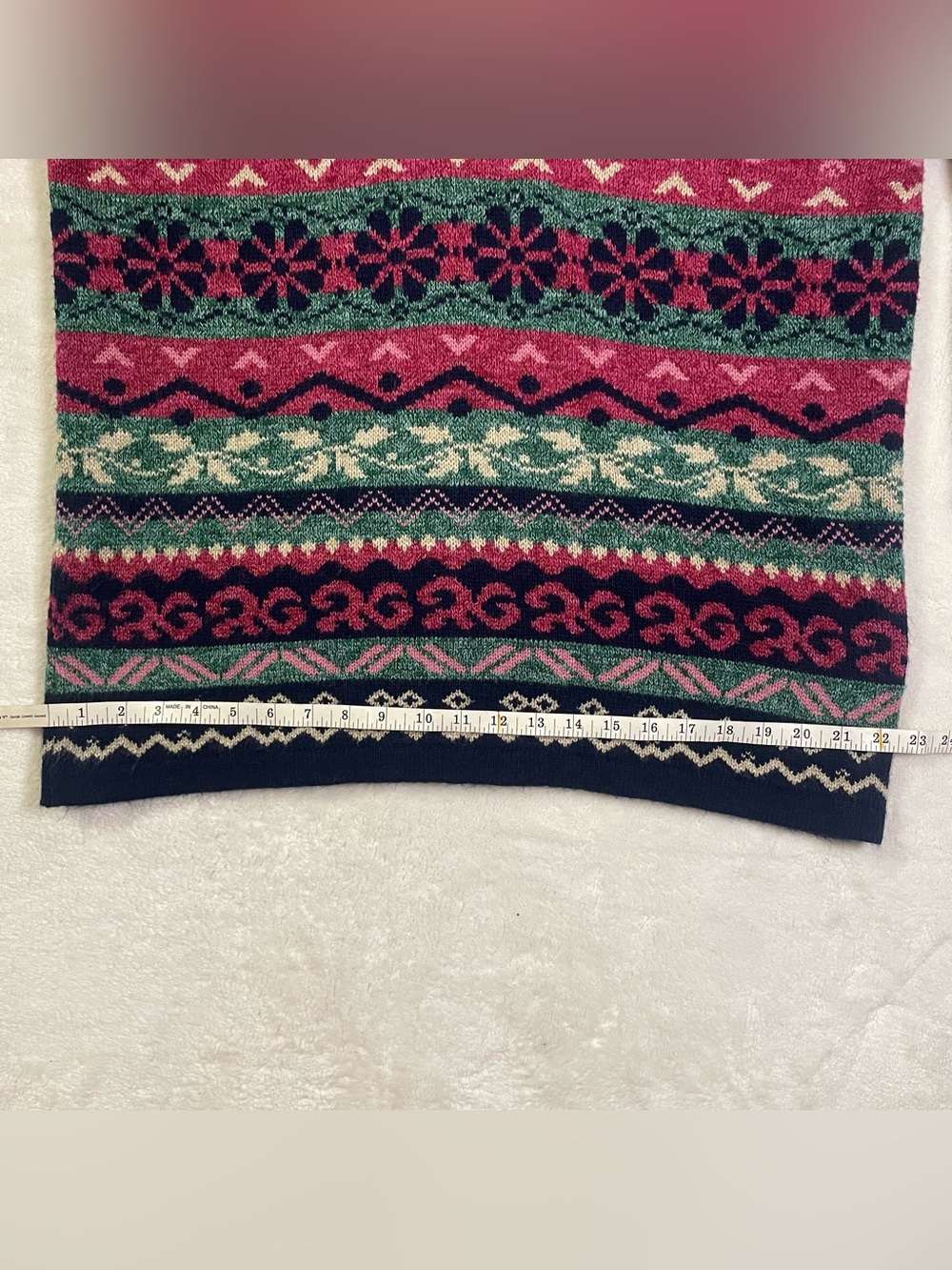 Private Eyes Vintage Knit Geometric Festive Design Pullover Sweater size M - Picture 6 of 14